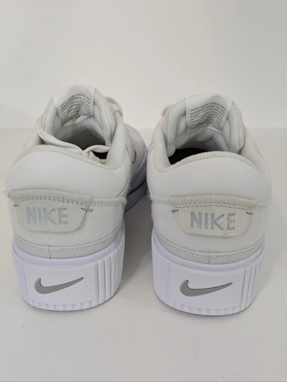 NEW Nike Court Legacy Lift Sneakers - Size 9.5 Womens - White Light Smoke Grey
